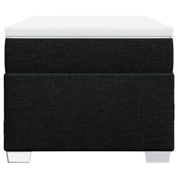 Pat box spring cu saltea, negru, 90x200 cm, textil - Img 4