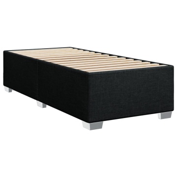 Pat box spring cu saltea, negru, 90x200 cm, textil - Img 8