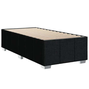 Pat box spring cu saltea, negru, 90x200 cm, textil - Img 8
