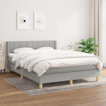 Pat continental, gri deschis, 140x200 cm, material textil - Img 1