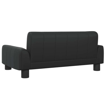 Pat de câini, negru, 70x45x30 cm, piele ecologică - Img 7