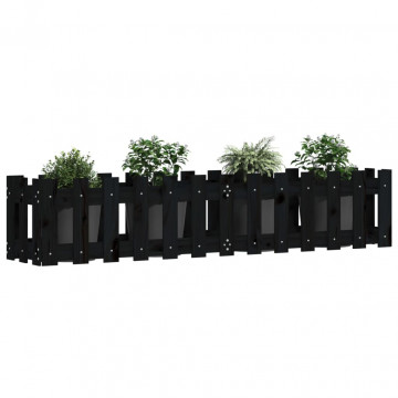 Pat înălțat grădină design gard 150x30x30 cm lemn de pin tratat - Img 3
