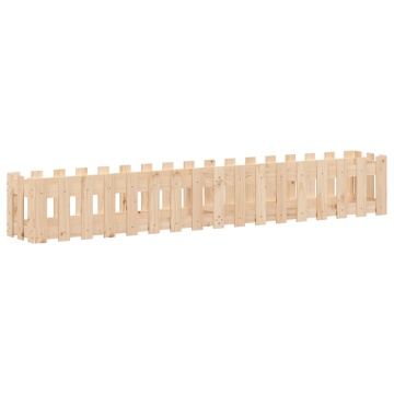 Pat înălțat grădină design gard 200x30x30 cm lemn de pin tratat - Img 4