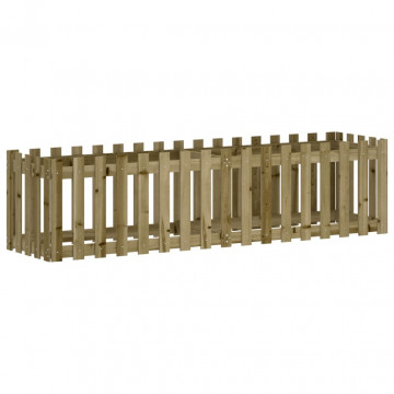 Pat înălțat grădină design gard 200x50x50 cm lemn impregnat pin - Img 2
