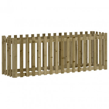 Pat înălțat grădină design gard 200x50x70 cm lemn impregnat pin - Img 2