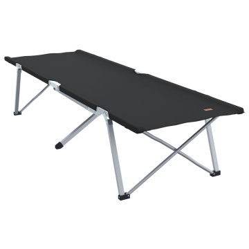 Pat pliabil de camping cu geantă de transport Negru 600D Oxford Fabric - Img 2
