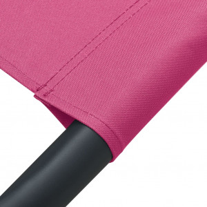 Pat șezlong de exterior cu baldachin și pernă, roz - Img 5