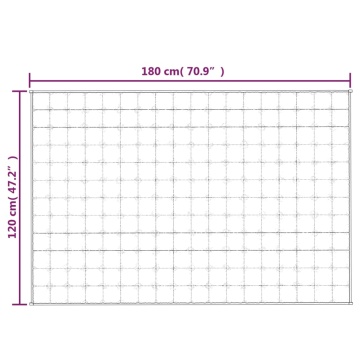 Pătură cu greutăți, albastru, 120x180 cm, 5 kg, material textil - Img 5