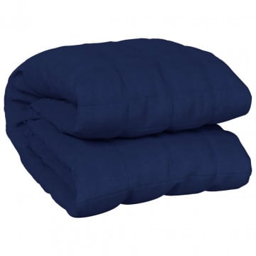 Pătură cu greutăți, albastru, 150x200 cm, 11 kg, textil - Img 2
