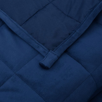 Pătură cu greutăți, albastru, 150x200 cm, 7 kg, material textil - Img 6