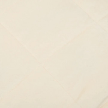 Pătură cu greutăți, crem deschis, 155x220 cm, 7 kg, textil - Img 4