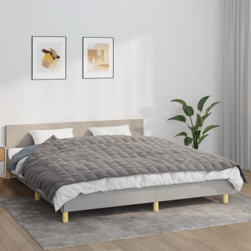 Pătură cu greutăți, gri, 155x220 cm, 11 kg, material textil - Img 1