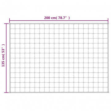 Pătură grea, gri, 135x200 cm, 6 kg, material textil - Img 5