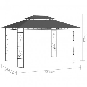 Pavilion, antracit, 4x3x2,7 m, 160 g/m² - Img 5