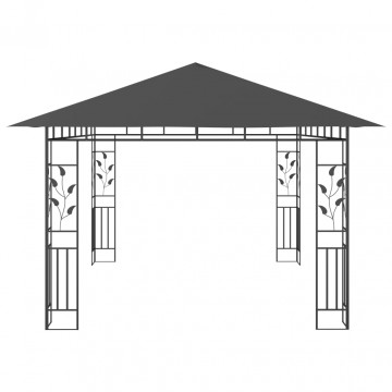 Pavilion cu plasă anti-țânțari&lumini LED, antracit, 4x3x2,73 m - Img 6