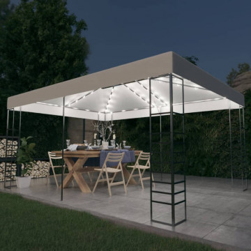 Pavilion cu șir de lumini LED, alb, 4x3x2,7 m - Img 1