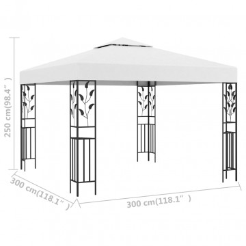 Pavilion de grădină, alb, 3 x 3 m, 180 g/m² - Img 5