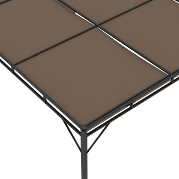 Pavilion de grădină cu perdea laterală, gri taupe, 4x3x2,25 m - Img 6