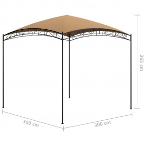Pavilion, gri taupe, 3 x 3 x 2,65 m, 180 g/m² - Img 5