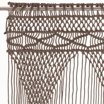 Perdea macrame, gri taupe,140 x 240 cm, bumbac - Img 3