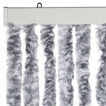 Perdea pentru insecte, alb și gri, 90 x 200 cm, chenille - Img 4