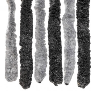 Perdea pentru insecte, gri și negru, 100x230 cm, chenille - Img 5