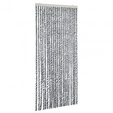 Perdele pentru insecte, gri și alb-negru, 56x185 cm, chenille - Img 2