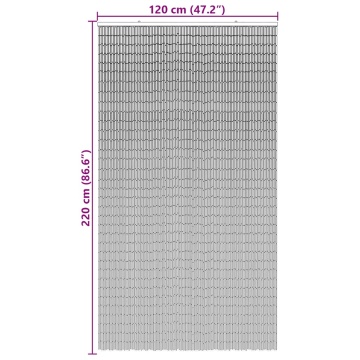 Perdele ușă cu insecte gri închis 120x220 cm bambus - Img 6