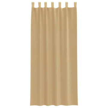 Perdele Voile cu buzunare pentru bare 2 buc Nisip - Img 4