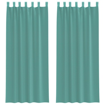 Perdele Voile cu buzunare pentru bare 2 buc Turcoaz - Img 2