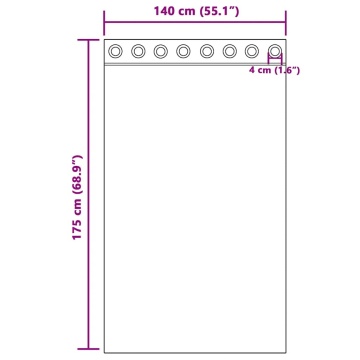 Perdele Voile cu Oelii 2 buc Roz 140x175 cm - Img 7