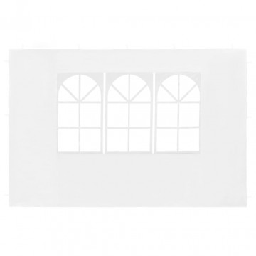 Perete lateral cort petrecere, 2 buc, alb, PE, cu fereastră - Img 2