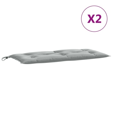 Pernă bancă de grădină 2db melanj gri deschis 100x50x7cm textil - Img 4