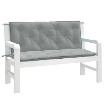 Pernă bancă de grădină 2db melanj gri deschis 120x50x7cm textil - Img 1