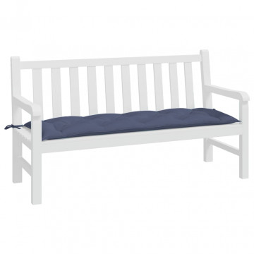 Pernă bancă de grădină, bleumarin, 150x50x7cm, textil oxford - Img 3