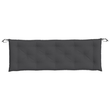 Pernă bancă de grădină, melanj antracit, 150x50x7 cm, textil - Img 4