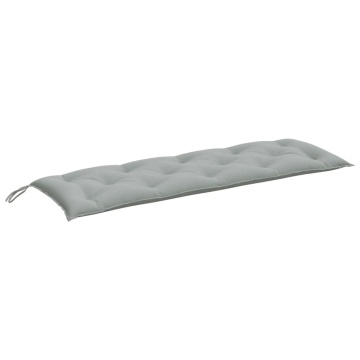 Pernă bancă de grădină, melanj gri deschis, 150x50x7 cm, textil - Img 2