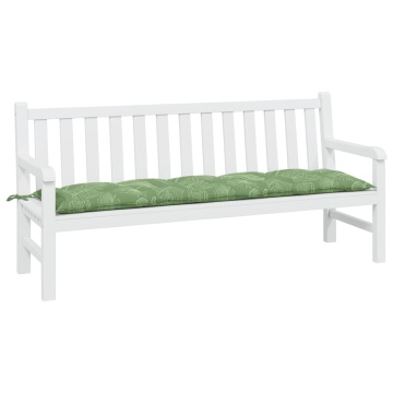 Pernă bancă de grădină model frunze, 180x50x7 cm, textil oxford - Img 3