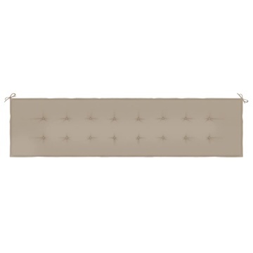 Pernă de bancă de grădină, gri taupe, 200x50x3 cm textil oxford - Img 4