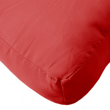 Pernă de paleți, roșu, 60x60x12 cm, material textil - Img 6