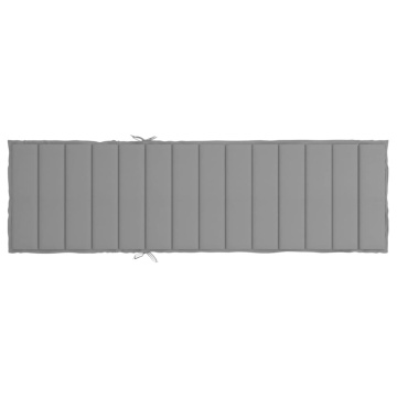 Pernă de șezlong, gri, 200x50x3 cm, textil oxford - Img 8