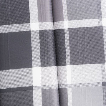 Pernă de șezlong, gri carouri, 200x70x3 cm, textil Oxford - Img 6