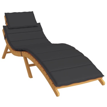 Pernă de șezlong, negru, 186x58x4 cm, textil oxford - Img 3