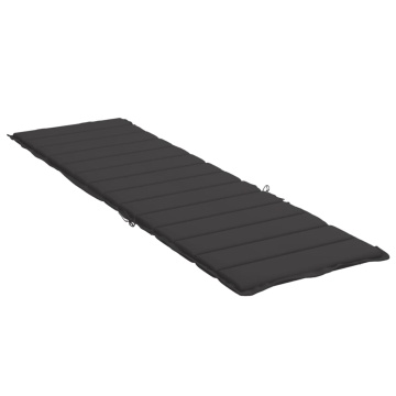 Pernă de șezlong, negru, 200x50x3 cm, textil oxford - Img 4
