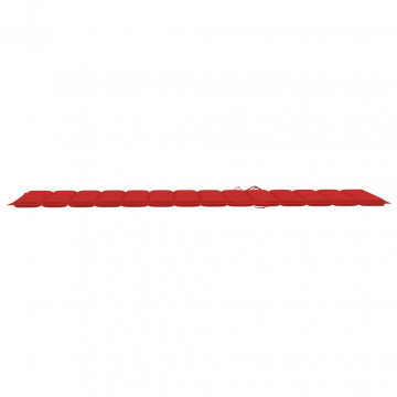 Pernă de șezlong, roșu, 200x60x3 cm, material textil - Img 3