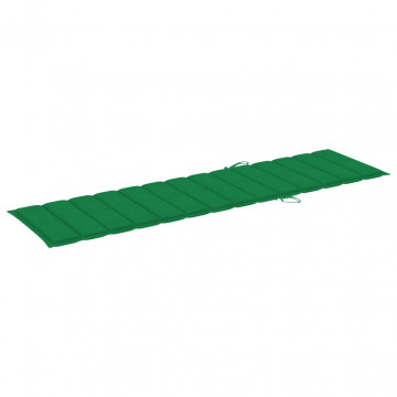 Pernă de șezlong, verde, 200x50x3 cm, material textil - Img 2