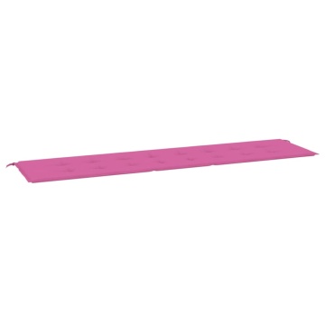 Pernă pentru bancă de grădină, roz, 200x50x3 cm, textil - Img 2