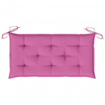 Pernă pentru bancă, roz, 100x50x7 cm, textil - Img 8