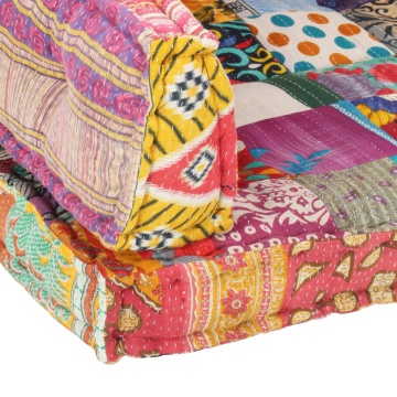 Pernă pentru canapea din paleți, multicolor, textil, petice - Img 4