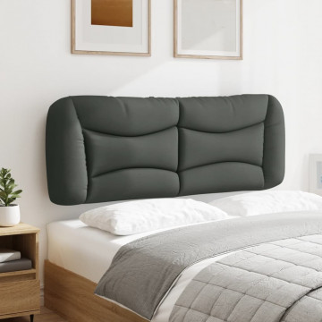 Pernă pentru tăblie de pat, gri închis, 120 cm, material textil - Img 4